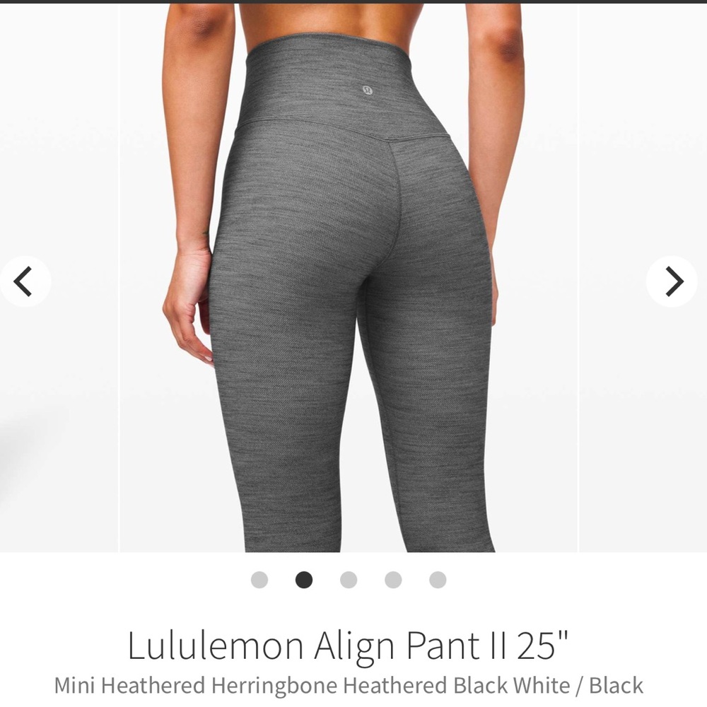 lululemon athletica II Align Gray Leggings EUC Size 6 fleece warm women’s